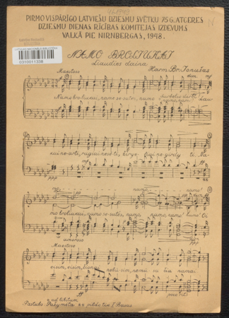 Namo broliukai : liaudies daina