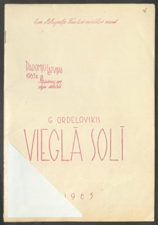 Vieglā solī : parādes maršs