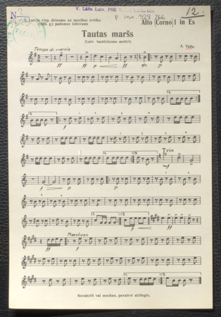 Tautas maršs : latviešu tautasdziesmu motīvi