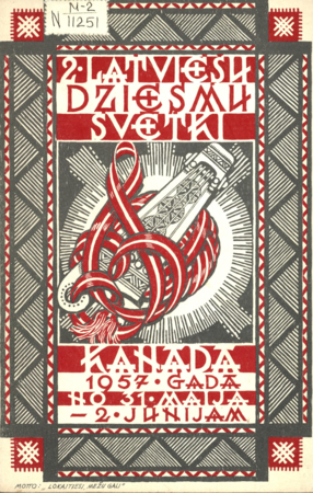 Kanadas latviešu 2. dziesmu svētku programma : Toronto, 1957. no 31. maija-2. jūnijam