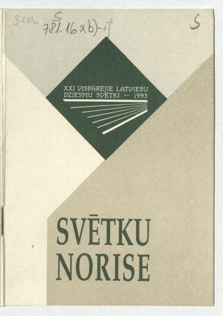 XXI Vispārējo latviešu Dziesmu svētku un XI Deju svētku norise 27.6. - 4.7.1993