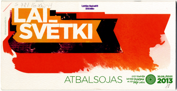 XXV Vispārējie latviešu Dziesmu un XV Deju svētki, 30.06./07.07.2013 : Lai svētki atbalsojas : [svētku norises plāns]