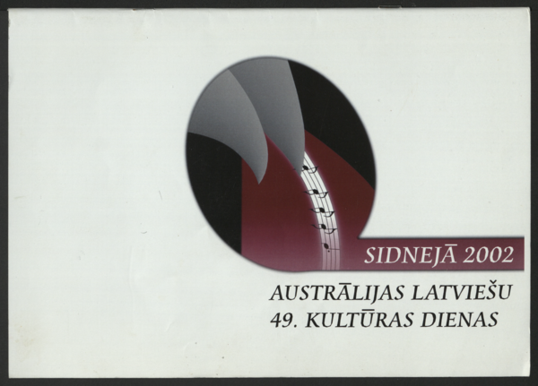 Kopkoru koncerta dziesmu krājums : Austrālijas latviešu 49. kultūras dienās Sidnejā 2002