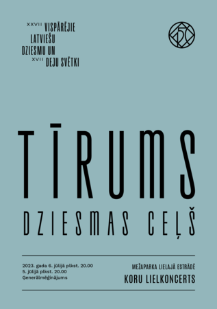 XXVII Vispārējo latviešu Dziesmu un XVII Deju svētku Koru lielkoncerts "Tīrums": programma ar dziesmu tekstiem latviešu un franču valodā / Les chants chorals en letton et en français