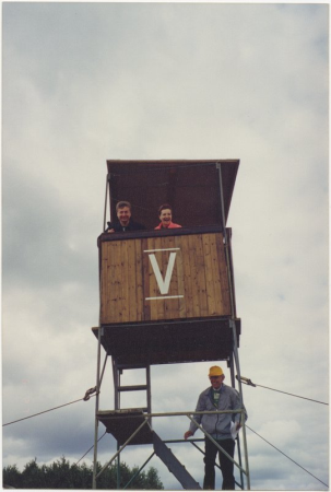 Jānis Ērglis un Vaira Dundure Rumbulā mēģinājuma laikā