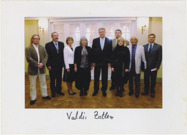 Dziesmusvētku biedrības valde un Latvijas Valsts prezidents Valdis Zatlers