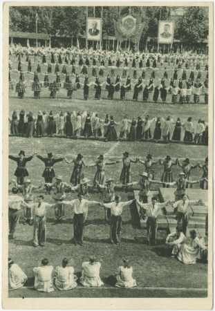 Rīga. Dziesmu svētki. Deju kolektivi "Dinamo" stadionā