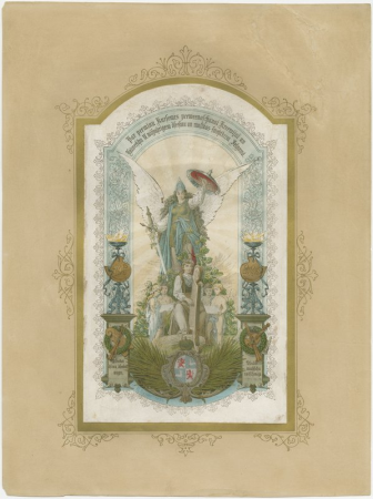 Par piemiņu Kurzemes pievienošanai Krievijai un Latviešu IV. vispārīgajiem Dziesmu un mūzikas svētkiem Jelgavā [attēls]