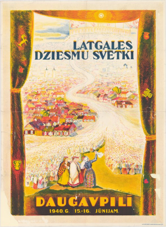Latgales Dziesmu svētki Daugavpilī 1940.g. 15.-16.jūnijam [attēls]