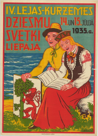 IV. Lejas-Kurzemes Dziesmu svētki Liepājā 14. un 15.jūlijā 1935.g. [attēls]