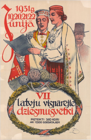 VII latvju vispārējie Dziesmu svētki 1931.g. 19., 20., 21., 22.jūnijā [attēls]