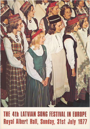 The 4th Latvian song festival in Europe: Royal Albert Hall, Sunday, 31st July 1977 [attēls]