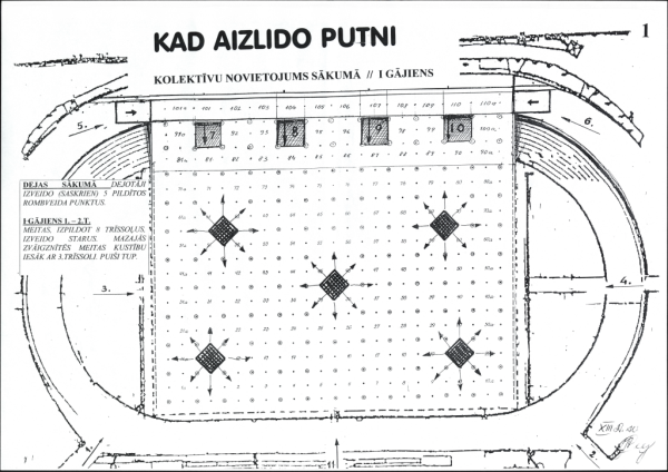 Kad aizlido putni : dejas laukuma zīmējums