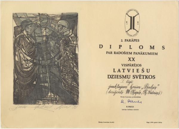 Diploms jauktajam korim "Balsis"