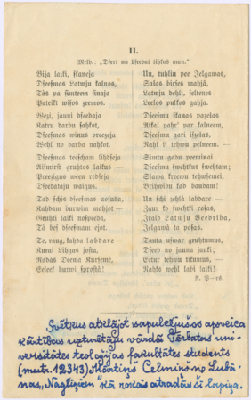 Galda dziesmas IV. Wispahrigos Latw. Dseesmu un musikas Swehtkos Jelgawā 1895. g.