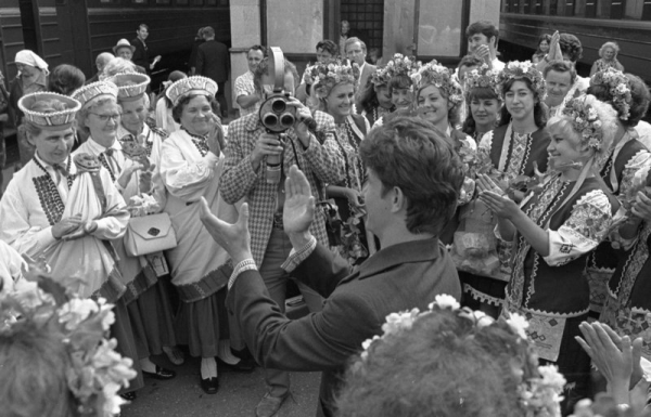 Kora kapellas no Ukrainas PSR, Nikolajevas, sagaidīšana Rīgas Centrālajā stacijā