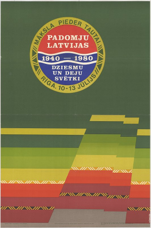 Padomju Latvijas Dziesmu un deju svētki. Rīga. 10-13.jūlijs [attēls] Māksla pieder tautai. 1940-1980