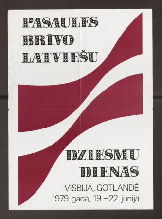 Pasaules Brīvo latviešu dziesmu dienu Visbijā plakāts