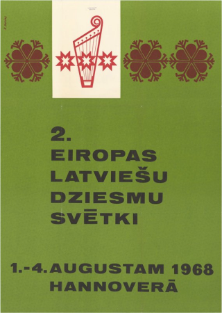 2. Eiropas latviešu dziesmu svētki 1.-4. augustam 1968 Hannoverā [attēls]