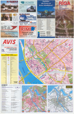Rīga : centra plāns = centre = Karte des Zentrums = план города ; Vispārējie latviešu dziesmu un deju svētki, 1998