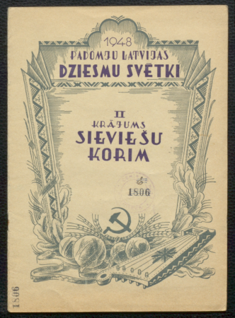 II krājums : sieviešu korim / 1948. [gada] Padomju Latvijas dziesmu svētki