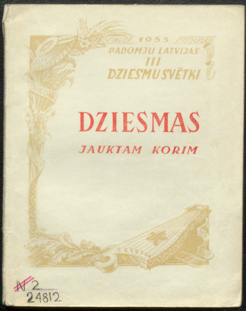 Dziesmas : jauktam korim [I] / 1955. [gada] Padomju Latvijas III Dziesmu svētki