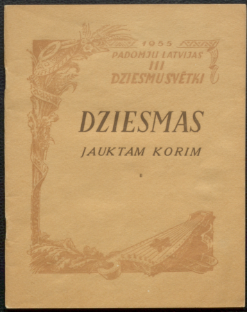 Dziesmas : jauktam korim II / 1955. [gada] Padomju Latvijas III Dziesmu svētki