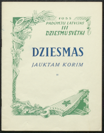 Dziesmas : jauktam korim IV / 1955. [gada] Padomju Latvijas III Dziesmu svētki