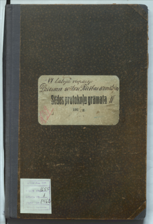 Dziesmu svētku rīcības komitejas protokolu grāmata