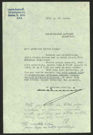 Sarakste ar Klīvlandes Dziesmu svētku organizētājiem