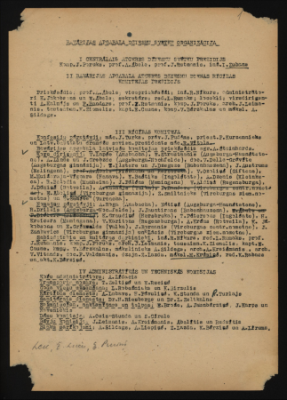 Pirmo Vispārējo latviešu dziesmu svētku 75 gadu atceres dienu rīcības komitejas dokumenti: sēžu protokoli, sarakste u.c.