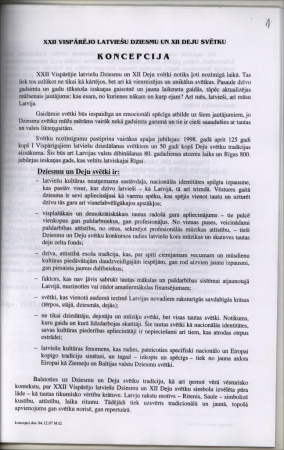 Pārskats par 22. Vispārējo latviešu dziesmu un 12. deju svētku norisi