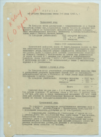 Dokumenti par gatavošanos Dziesmusvētkiem (lēmumu kopijas un projekti, pasākumu plāns, sarakste)