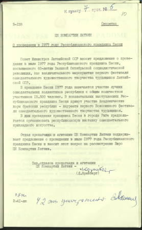 Pielikumi LKP CK biroja sēdes protokolam Nr. 5