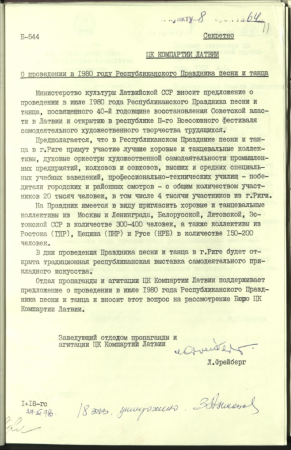 Pielikumi LKP CK biroja sēžu protokoliem Nr. 64–66