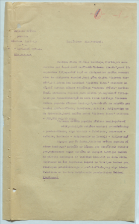 VI Vispārējo dziesmu svētku Rīcības komitejas sarakste par svētku organizēšanu, delegātu sūtīšanu uz VI Vispārējo dziesmu svētku kongresu u.c.