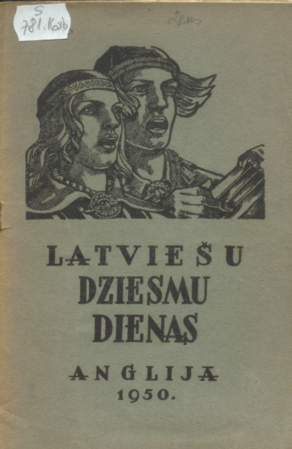 Anglijas latviešu dziesmu dienas : 1950.g. 17.-18. jūnijā Lesterā