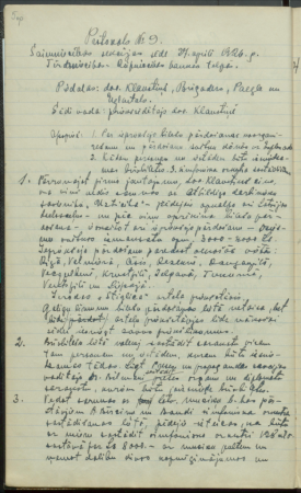 Protokols Nr.9. Saimniecības sekcijas sēde 27. aprīlī 1926. g.