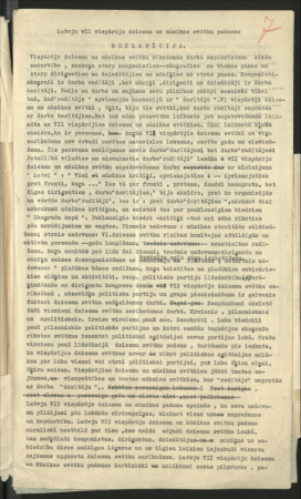 Latvju VII Vispārējo dziesmu un mūzikas svētku padomes deklarācija