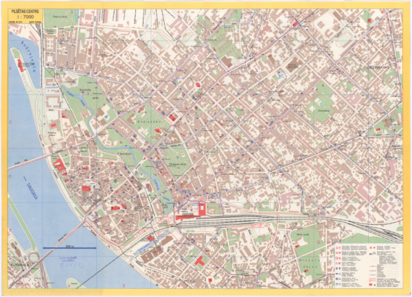 Rīga : pilsētas centra plāns = map centre of city = план центра города
