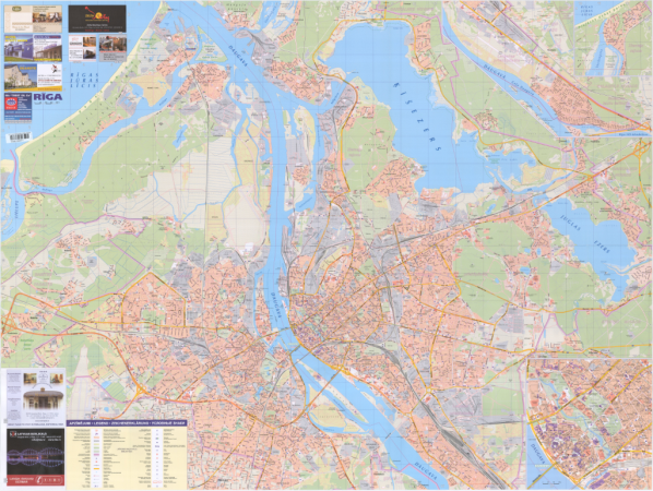 Rīga : pilsētas plāns = city plan = Stadtplan = план города