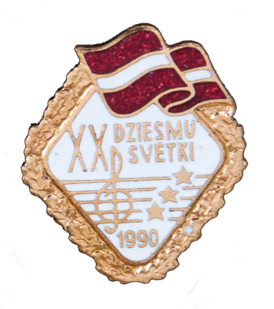 XX Vispārējo latviešu dziesmu un X deju svētku nozīmīte
