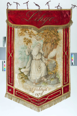 Pirmo Vispārējo latviešu Dziedāšanas svētku jeb Līgo karogs