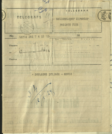 Telegramma Teodoram Zeifertam