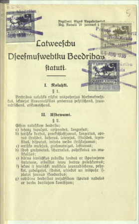 Latviešu dziesmu svētku biedrības statūti