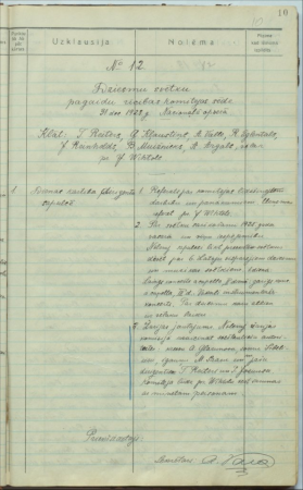 Dziesmu svētku pagaidu rīcības komitejas sēde 31.dec. 1923.g. Nacionālā operā