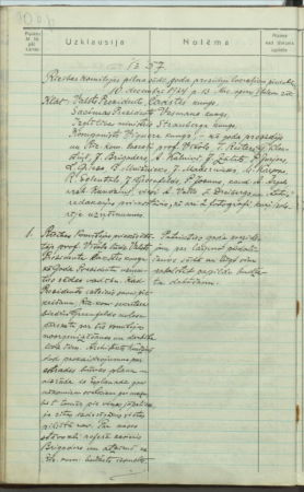 Rīcības komitejas pilna sēde, goda prezidija locekļiem piedaloties 10.decembrī 1924.g. p.13 Nac. operas I balkonu zālē