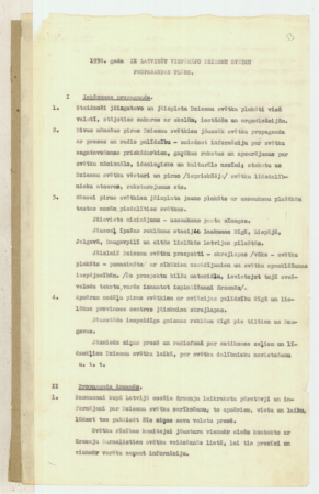 1938.gada IX Latviešu vispārējo dziesmu svētku propagandas plāns
