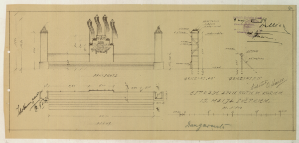 Estrāde apvienotiem koriem 15.maija svētkiem