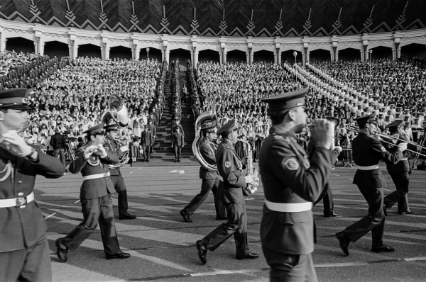 XIX Vispārējie latviešu dziesmu un deju svētki. Mežaparks. Pūtēju orķestris